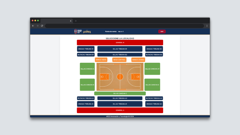 Sistema de Gestión de Entradas para Partidos de Basketball