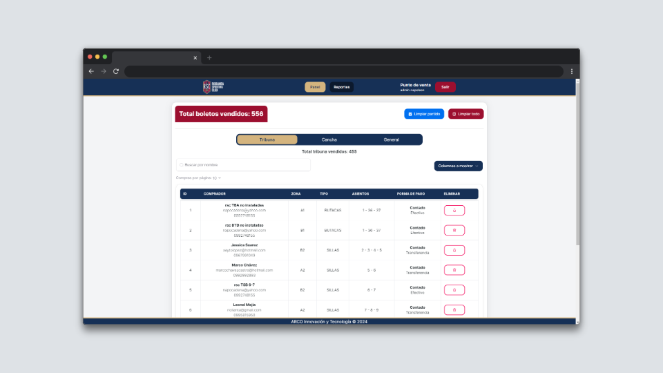 Sistema de Gestión de Entradas para Partidos de Basketball - Image 3